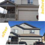 Lt Grey Body, Dk Grey Trim paint colors on exterior house