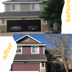 Med Brown Body, White Trim paint colors on exterior house